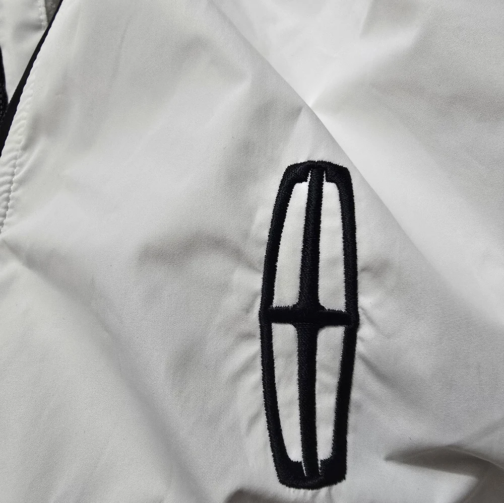 Lincoln Stormtech Jacket Mens White Full Zip Windbreaker Size Small